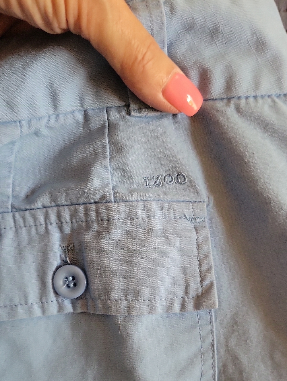 IZOD Women's Light Blue Cargo Capri Shorts